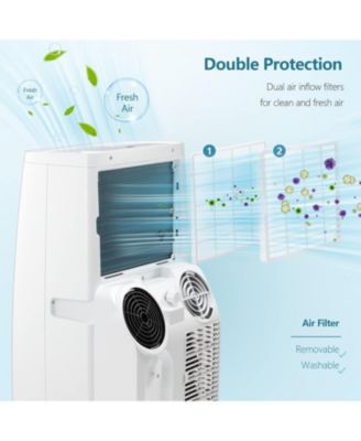 14,000 BTU Portable AC, 3-in-1 (Cooling/Dehumidifier/Fan), Remote, Quiet, Cools 700 sq.ft