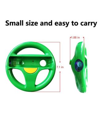 2 Pack Racing Steering Wheel for Wii and Wii U – Compatible with Mario Kart and Other Racing Games, Ergonomic Design for Comfortable Gameplay