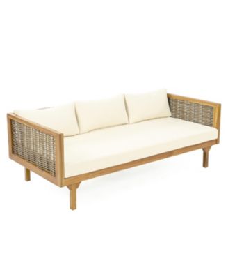 Streamdale Acacia Wood 3-Seater Daybed & Coffee Table Set