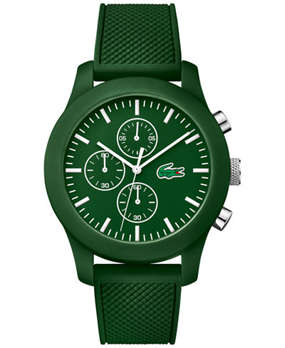 Lacoste Unisex Green Silicone Strap Watch 44mm 2010822