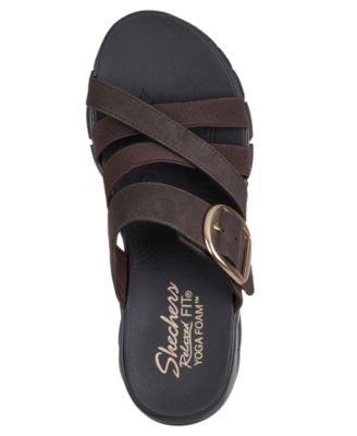 Women's Relaxed Fit: Easy Going - Perfect Company Slide Sandals from Finish Line