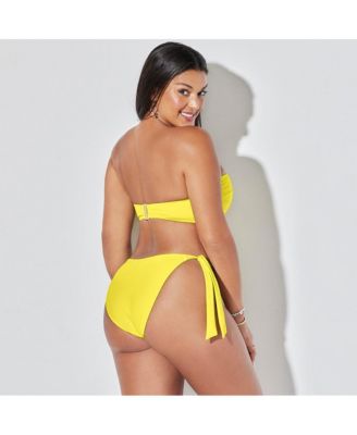 Women's Valentine Ruched Bandeau Bikini Top