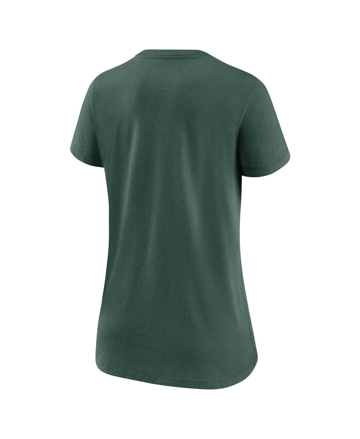 Nike Women's Green Green Bay Packers 2022 Training Camp Tri-blend V-neck T-shirt In Green