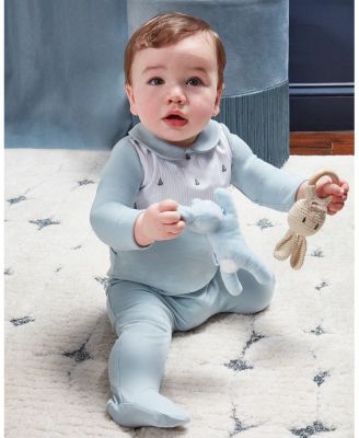 Baby Boys "Sail On" Pintuck Footie