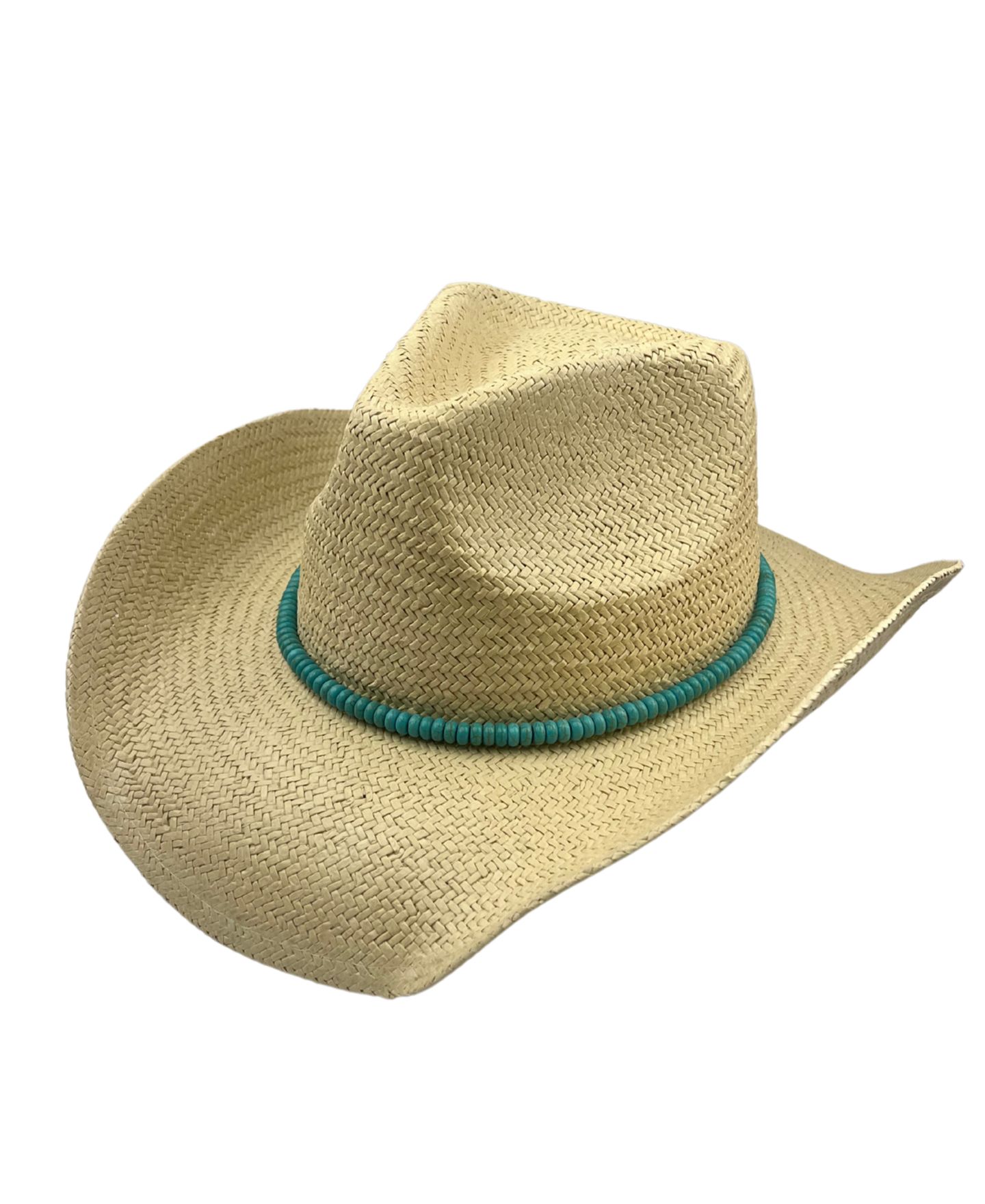 Женский головной убор Marcus Adler Beaded Trim Straw Cowboy Hat, цвет: Натуральный — фото 1
