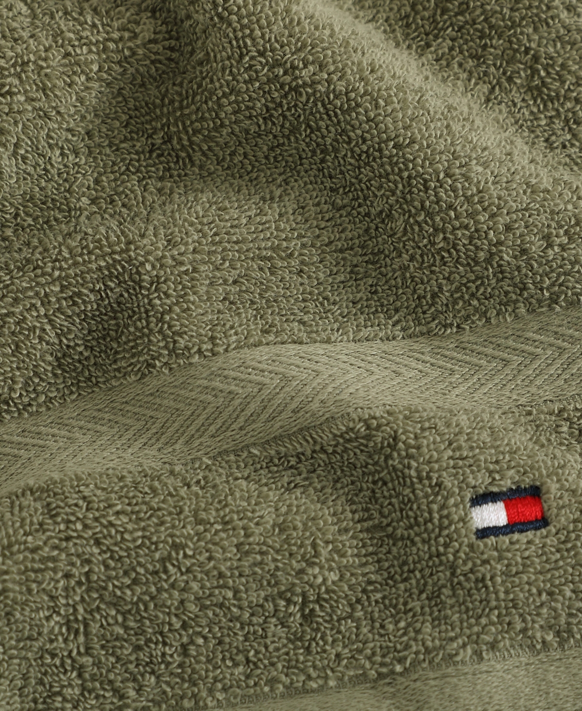 Tommy Hilfiger Home Modern American Solid Cotton Washcloth, 13" X 13"