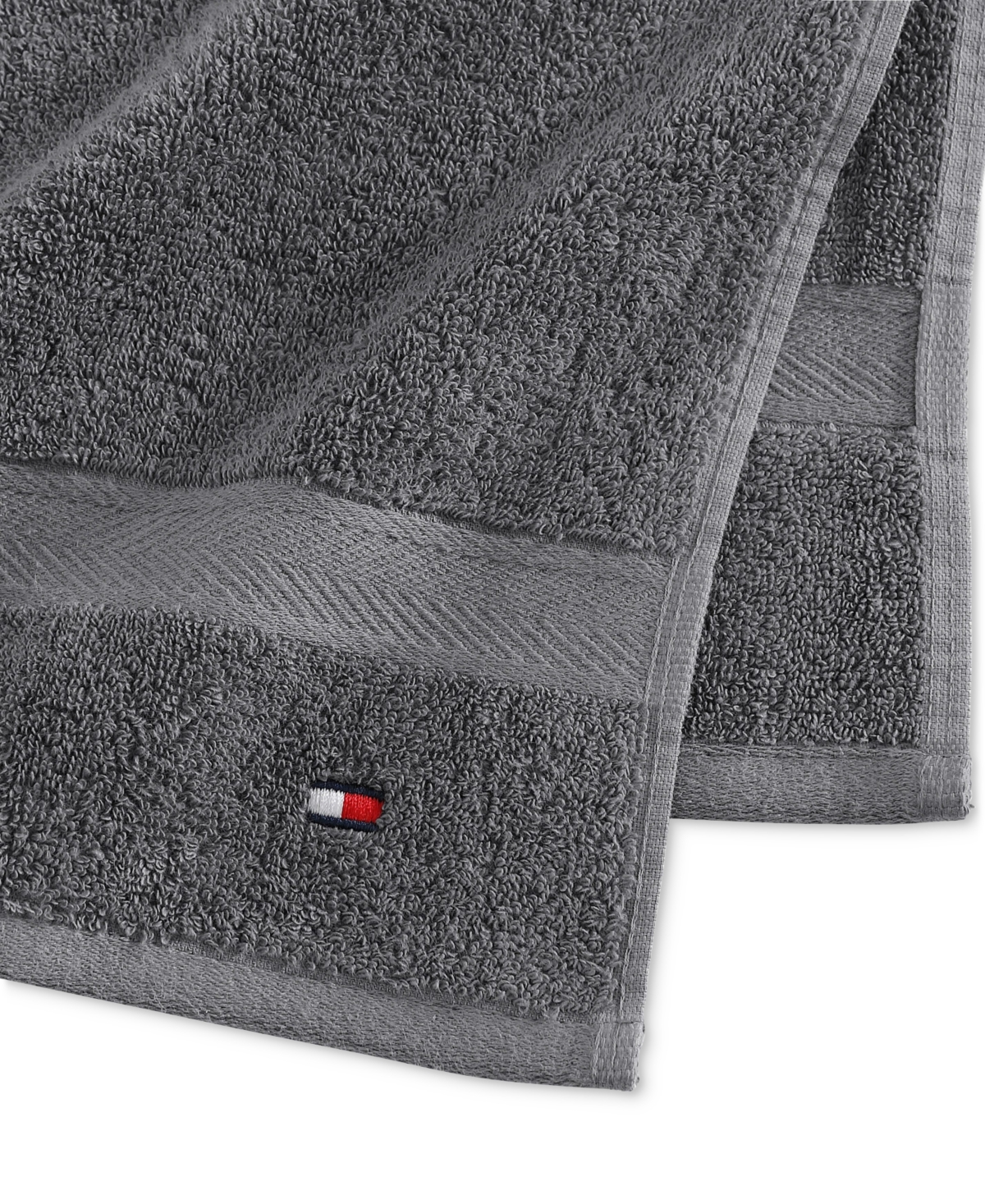 TOMMY HILFIGER HOME MODERN AMERICAN SOLID COTTON HAND TOWEL, 16" X 26" 