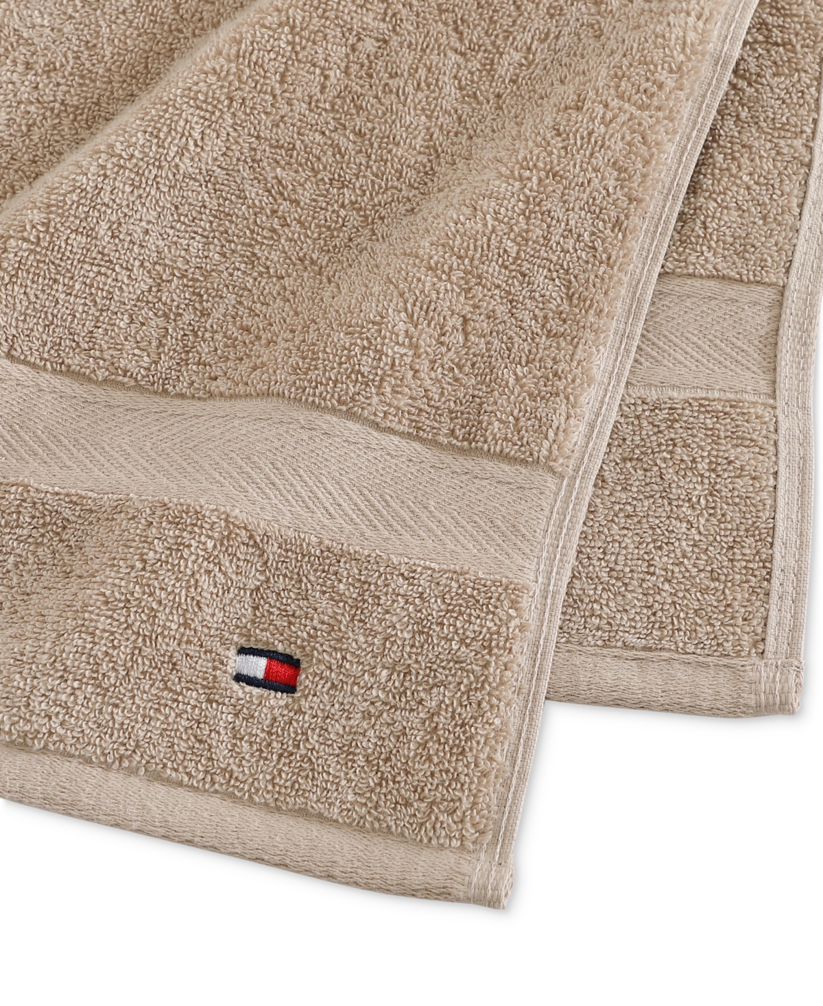 TOMMY HILFIGER HOME MODERN AMERICAN SOLID COTTON HAND TOWEL, 16" X 26" 