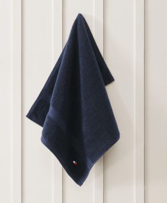Tommy Hilfiger Home Modern American Solid Cotton Hand Towel, 16" x 26"
