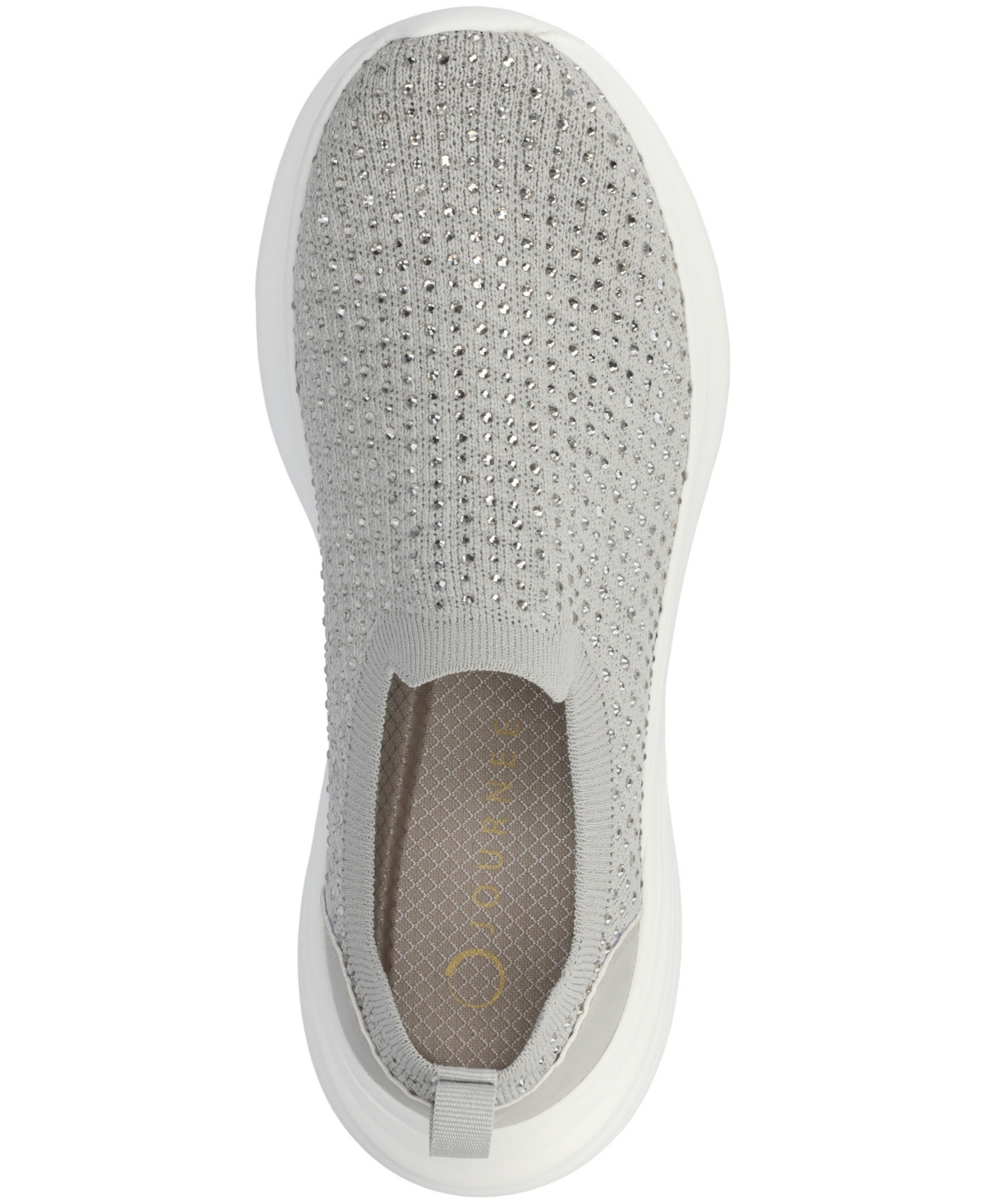 Journee Collection Women's Linnea Casual Slip-on Sneakers In Gray