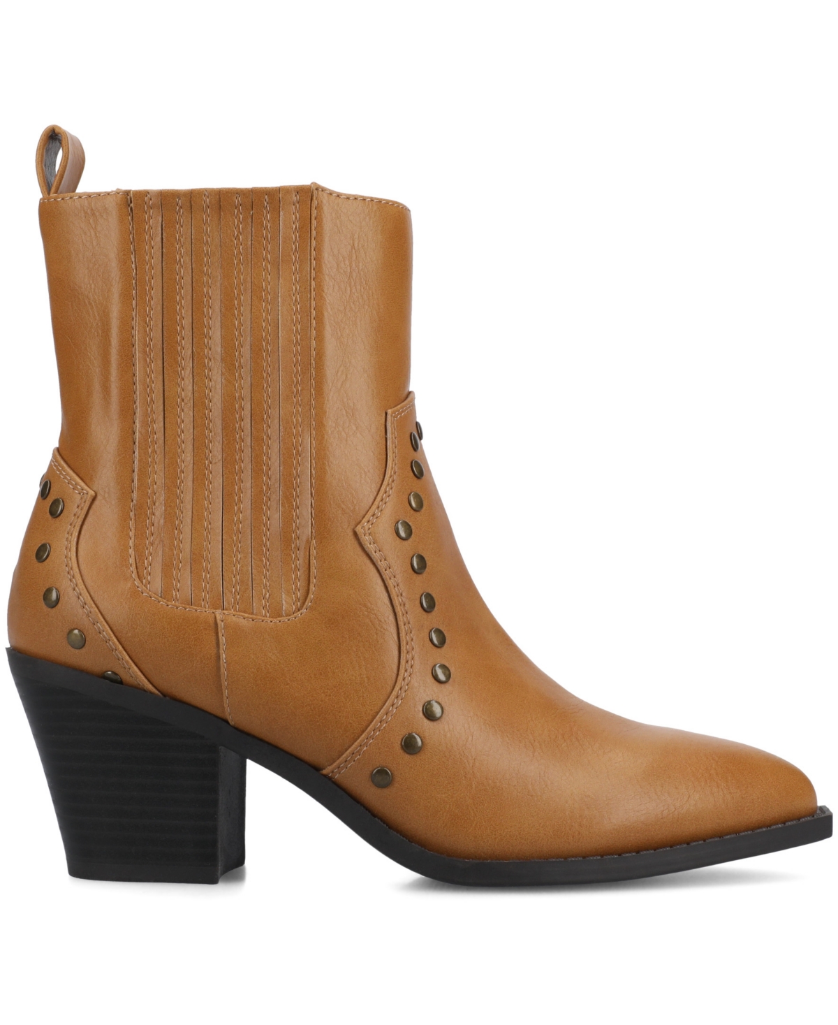 Shop Journee Collection Women's Braylee Western Studded Ankle Booties