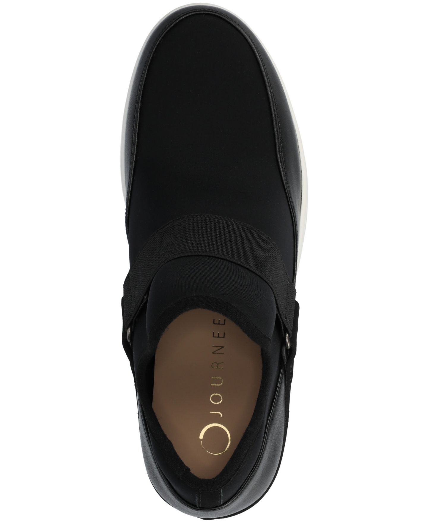 Женские кроссовки Journee Collection Damari Stretch Wedge, цвет: Чёрный — фото 4