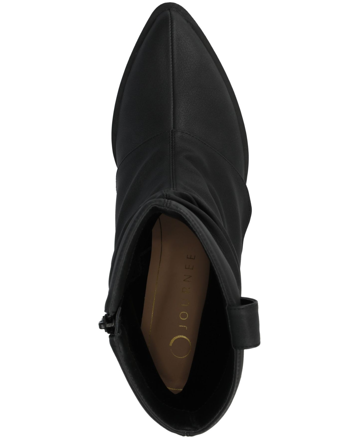 Женские ботинки Journee Collection Wynette Slouchy Fold Over Booties, цвет: Винтажный чёрный — фото 4