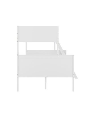 Samuel Kids Bunk Bed With Convertible, Solid Wood Slatted Frame And Easy-To-Climb Ladder With No Box Spring Required