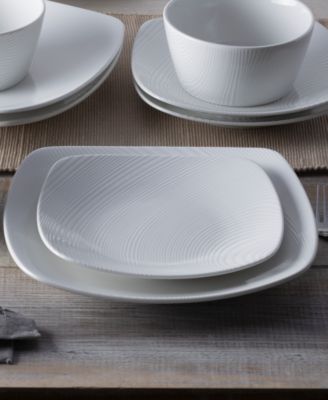 Colorscapes White-on-White Dune 4-Pc. Square Place Setting