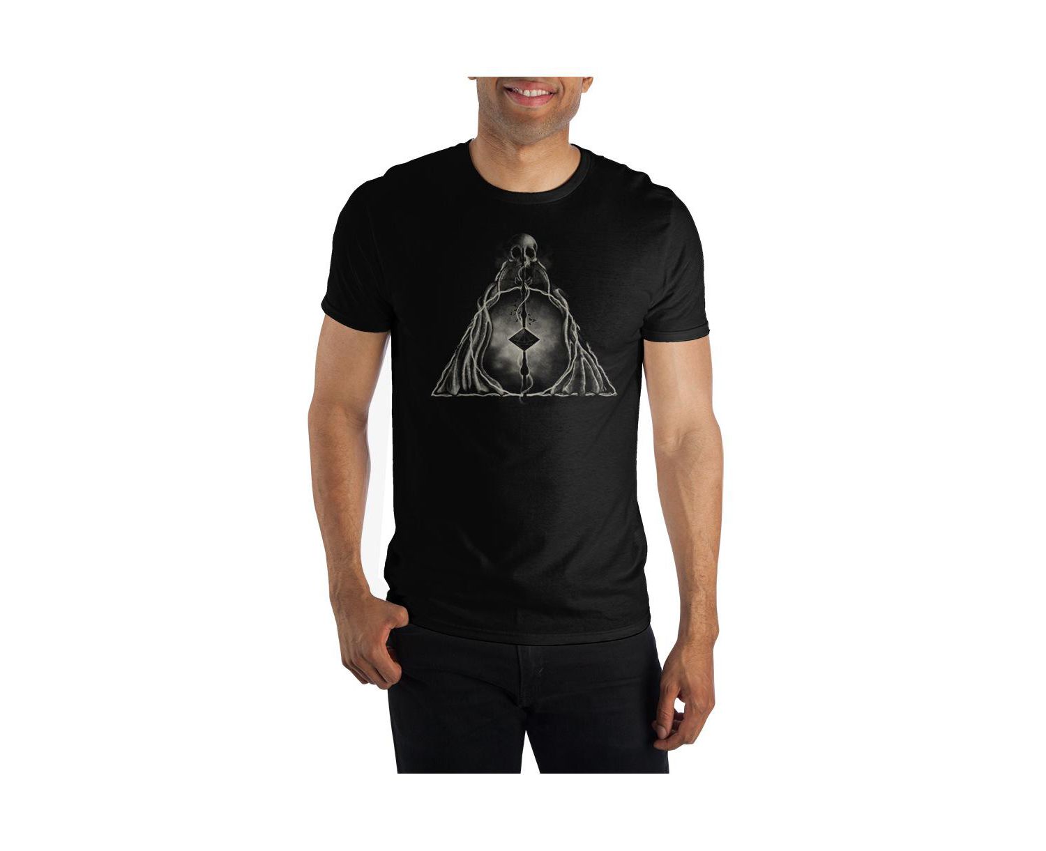 Men's Deathly Hallows Symbol Short-Sleeve T-Shirt-3X-Large