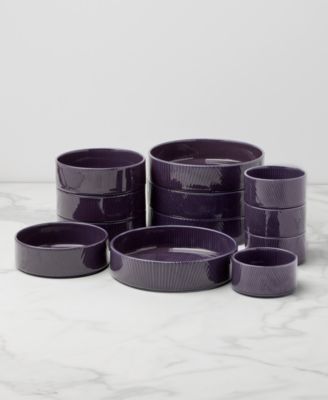 Modulus 12 Pc. Porcelain Bowl Set, Service for 4