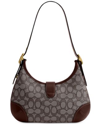 COACH signature Hamptons Hobo Bag Rare★ COACH® Outlet | Hamptons Hobo Bag In Signature Textile Jacquard