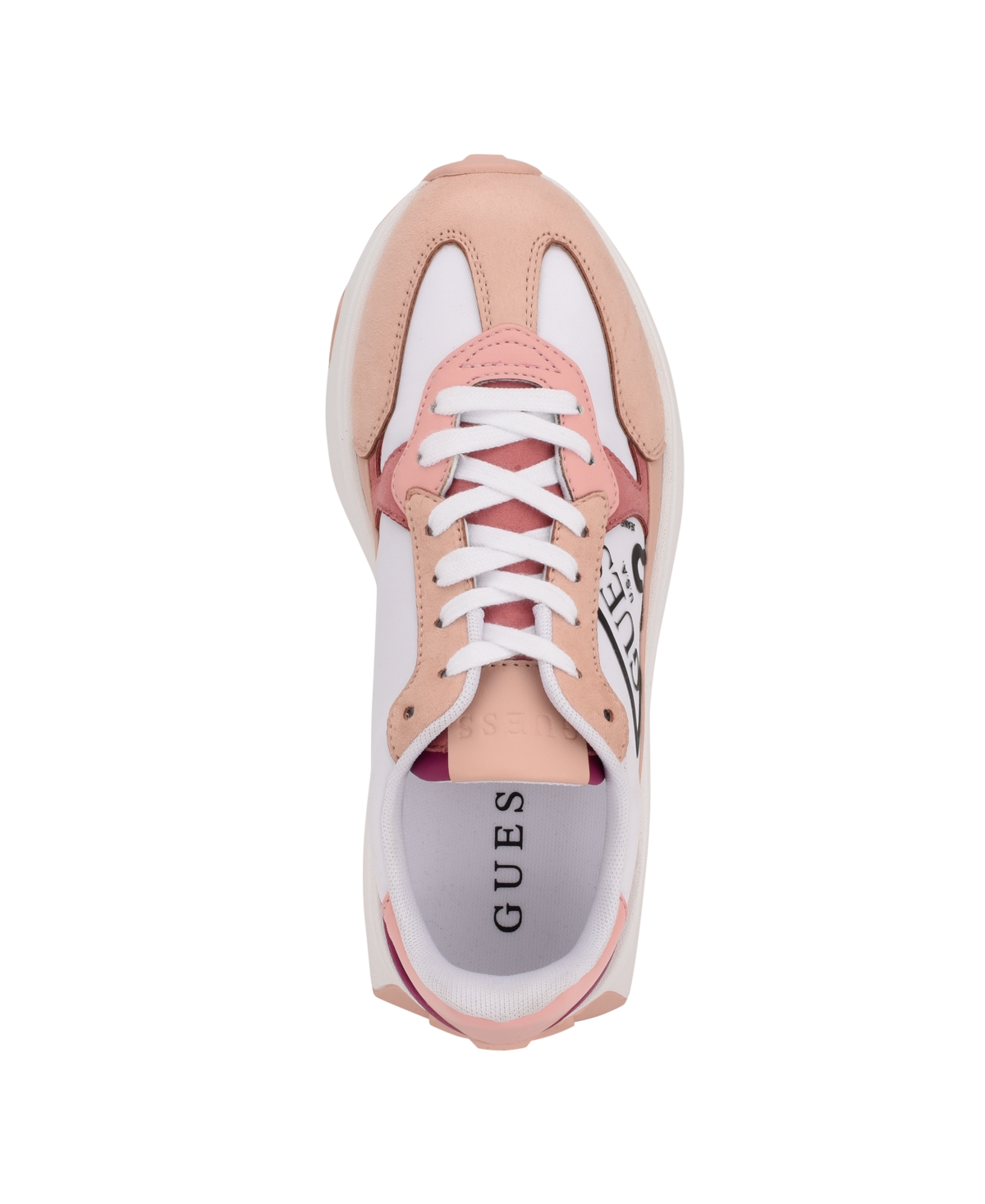 Guess Women's Calebb Chunky Platform Fashion Sneakers In Pink,white