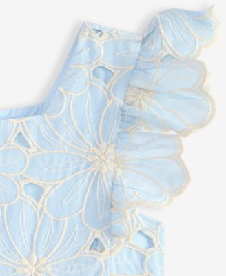 Toddler and Little Girls Enlarged Flora Eyelet Dress