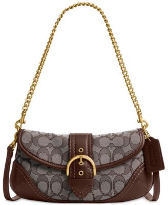 バッグ Coach Signature Soho Bag Champagne Gold COACH Soho Regenerative Leather Shoulder Flap Bag | Dillard's