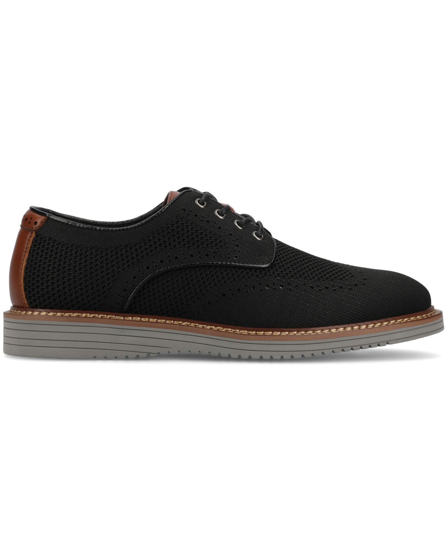 Мужские туфли Vance Co. Whitaker Comfort Casual Knit Dress Shoe, цвет: Чёрный — фото 2