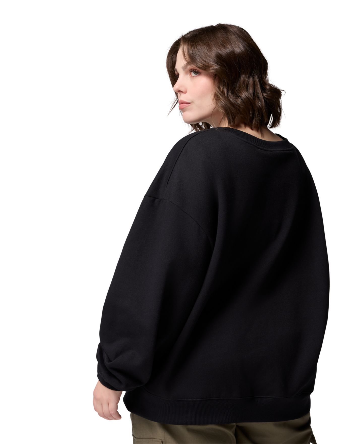 Женский свитшот Columbia Plus Size Aldermore Crewneck, цвет: Чёрный — фото 7