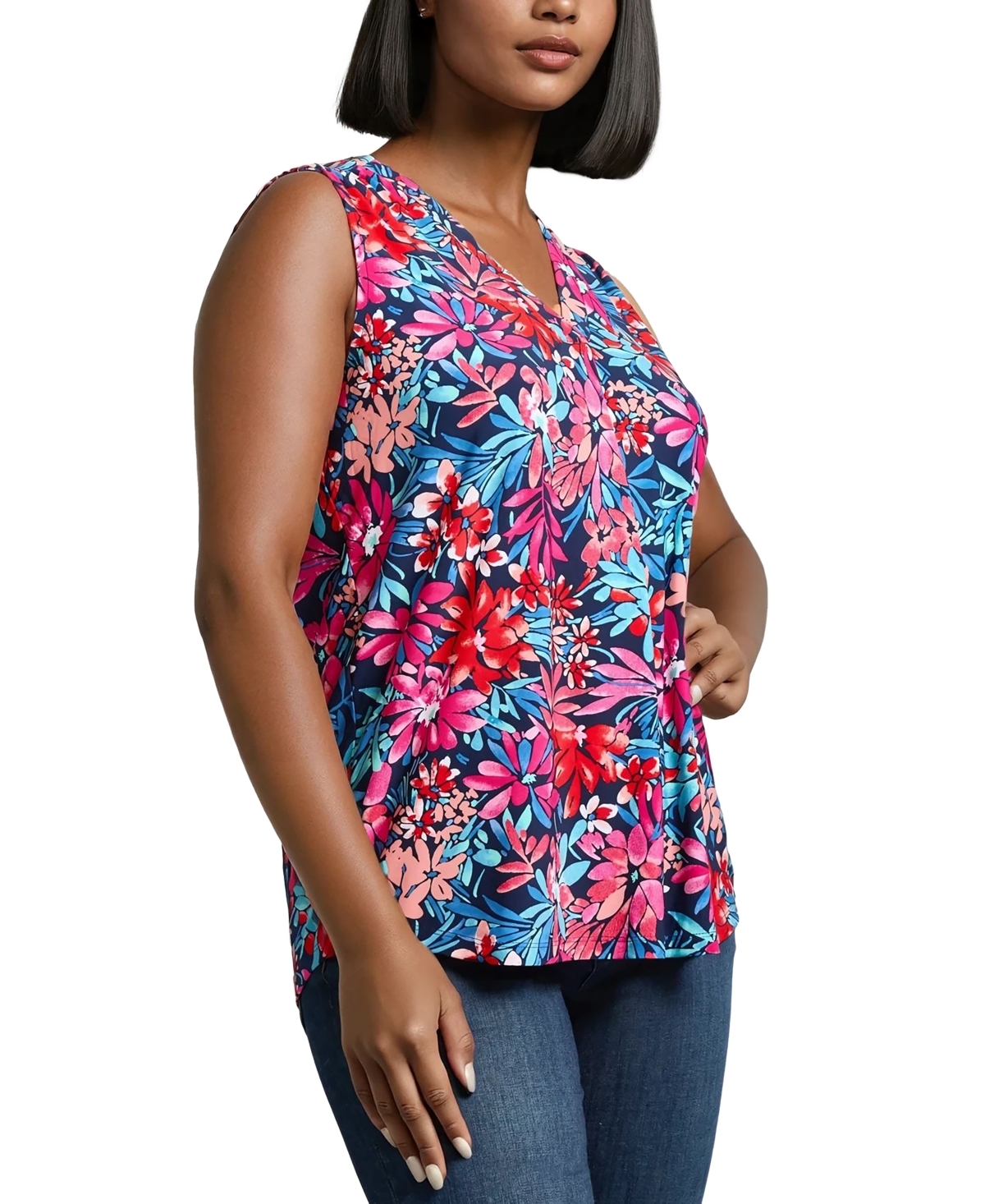 Jones New York Pleat Front Shell