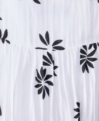 Women's Cotton Gauze Tiered Midi Skirt, Exclusively at Macy's