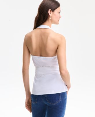 Women's Cotton Belted Surplice Top, Exclusively at Macy's 