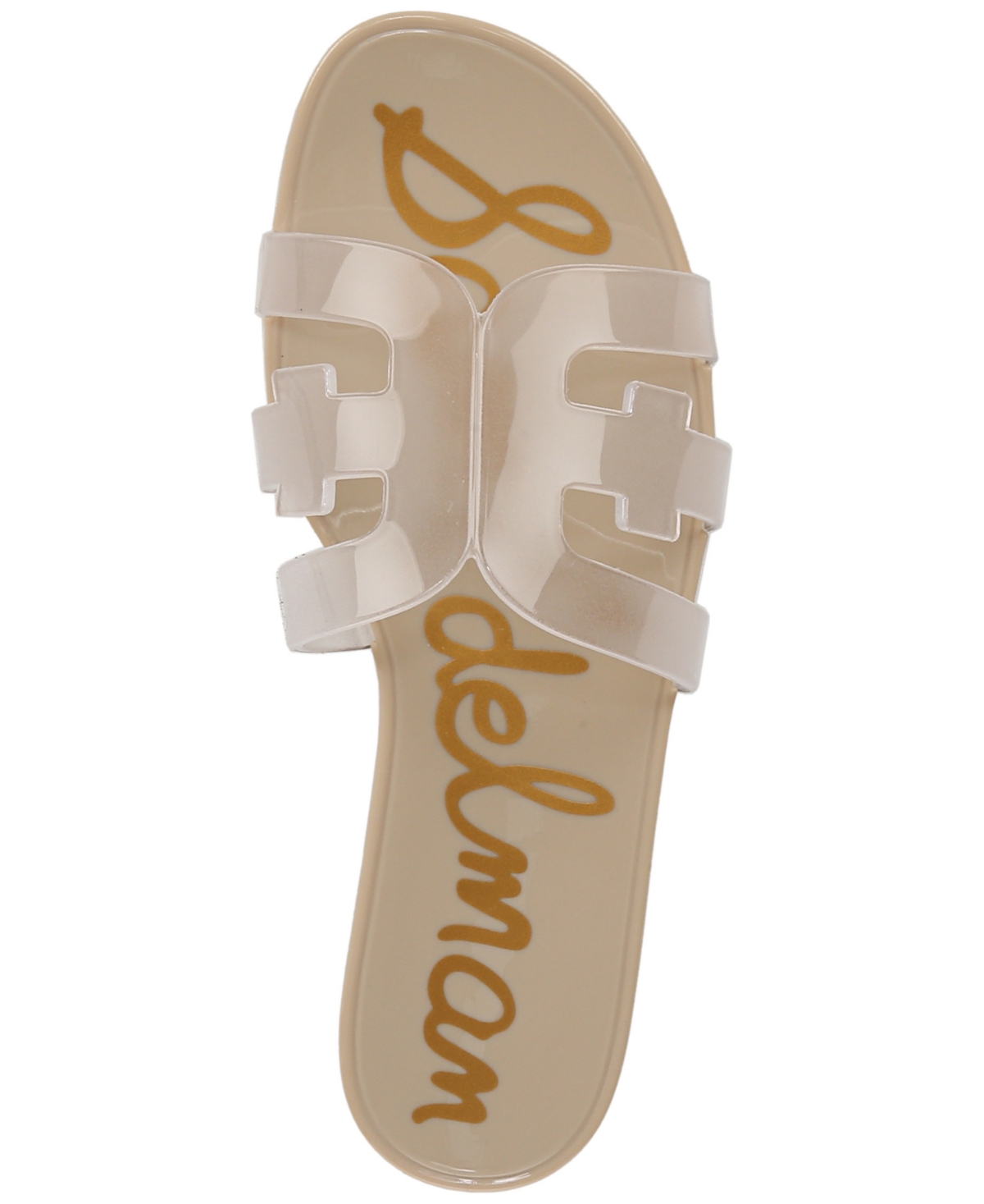 Sam Edelman Women's Bay Jelly Slide Flat Sandals In Clear,sand