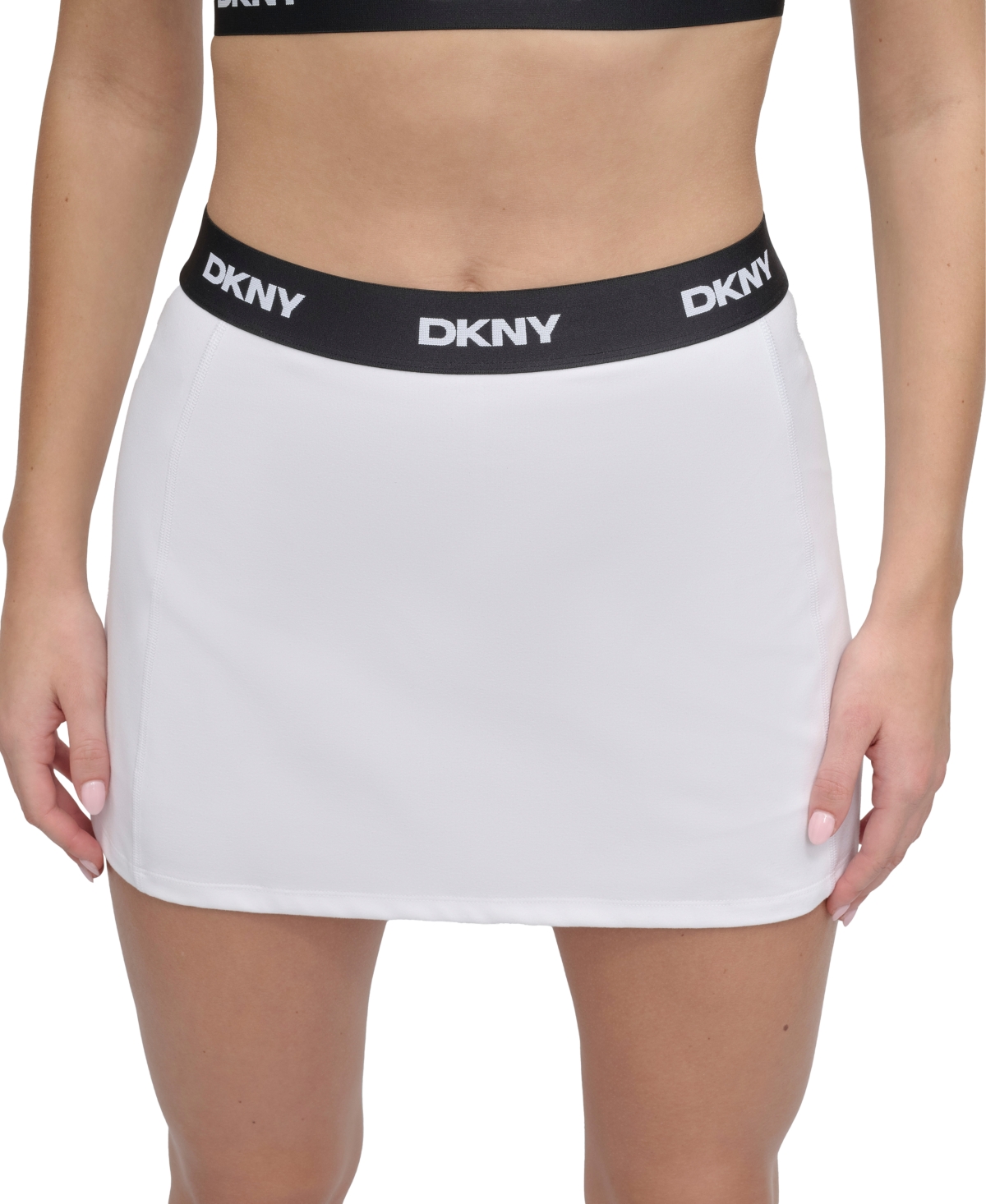 Dkny Sport Women's Logo-waistband Balance Compression Skort