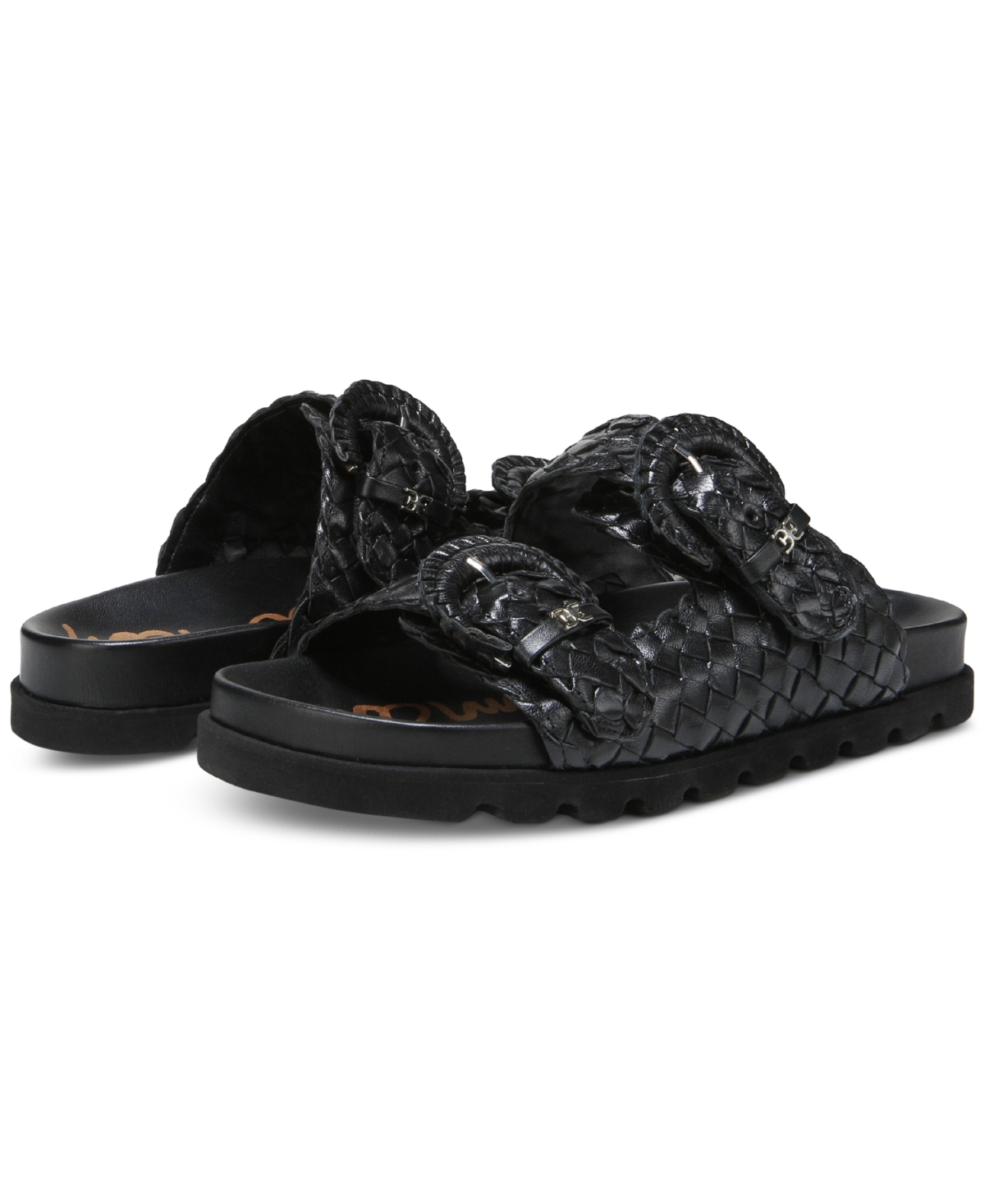 Shop Sam Edelman Women's Tiffanie Slide Flat Sandals In Black