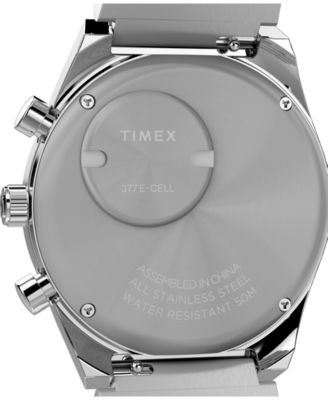 Men's Analog Silver-Tone Stainless Steel Watch, 40mm