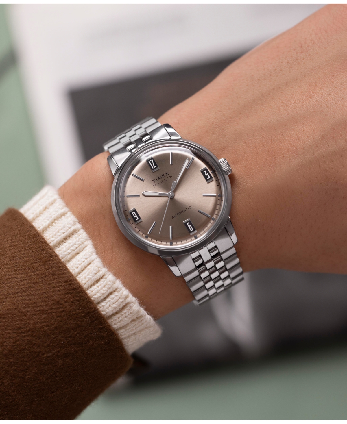 Timex Marlin Automatic 40mm In Silver Tone