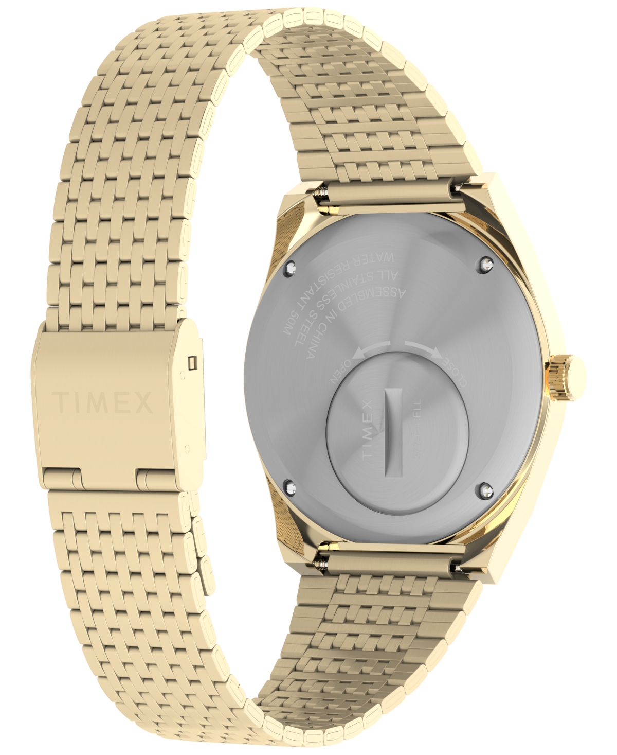 Timex Q Falcon Eye Chronograph 40mm In Gold Tone