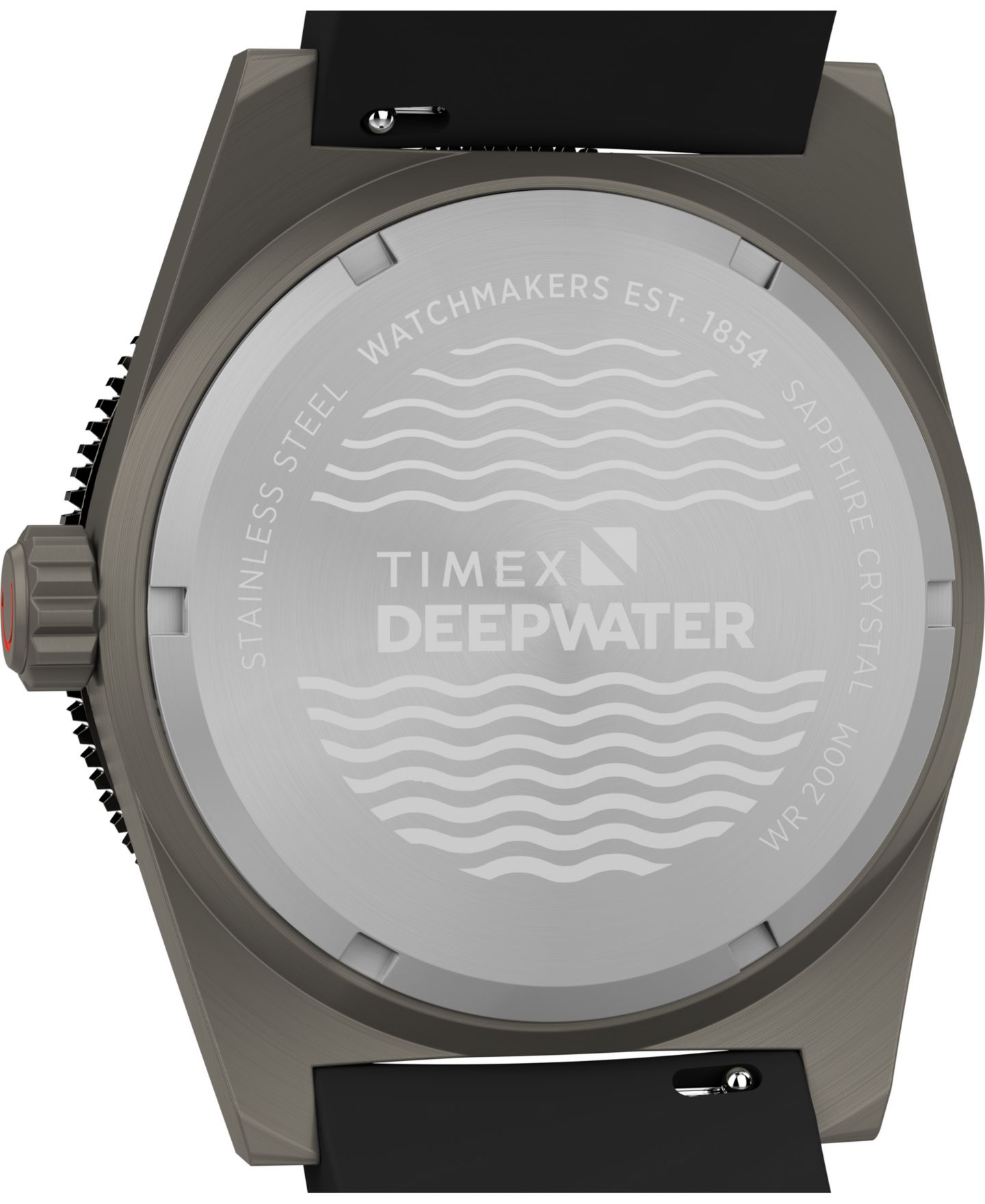 Мужские часы Timex Analog Black Rubber Strap Watch, 41mm — фото 5