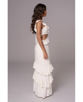 Women's Sunshine Ruffle Linen Dress