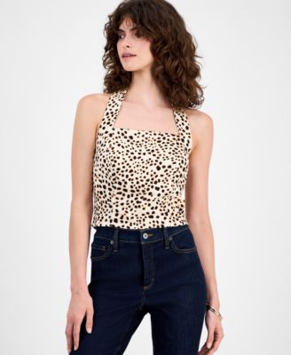 I.N.C. International Concepts - Women's Printed Wide Halterneck Top