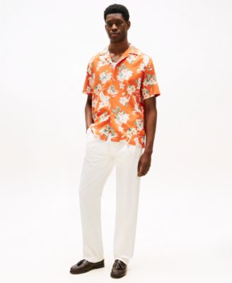 Men's Regular-Fit Floral Camp Shirt