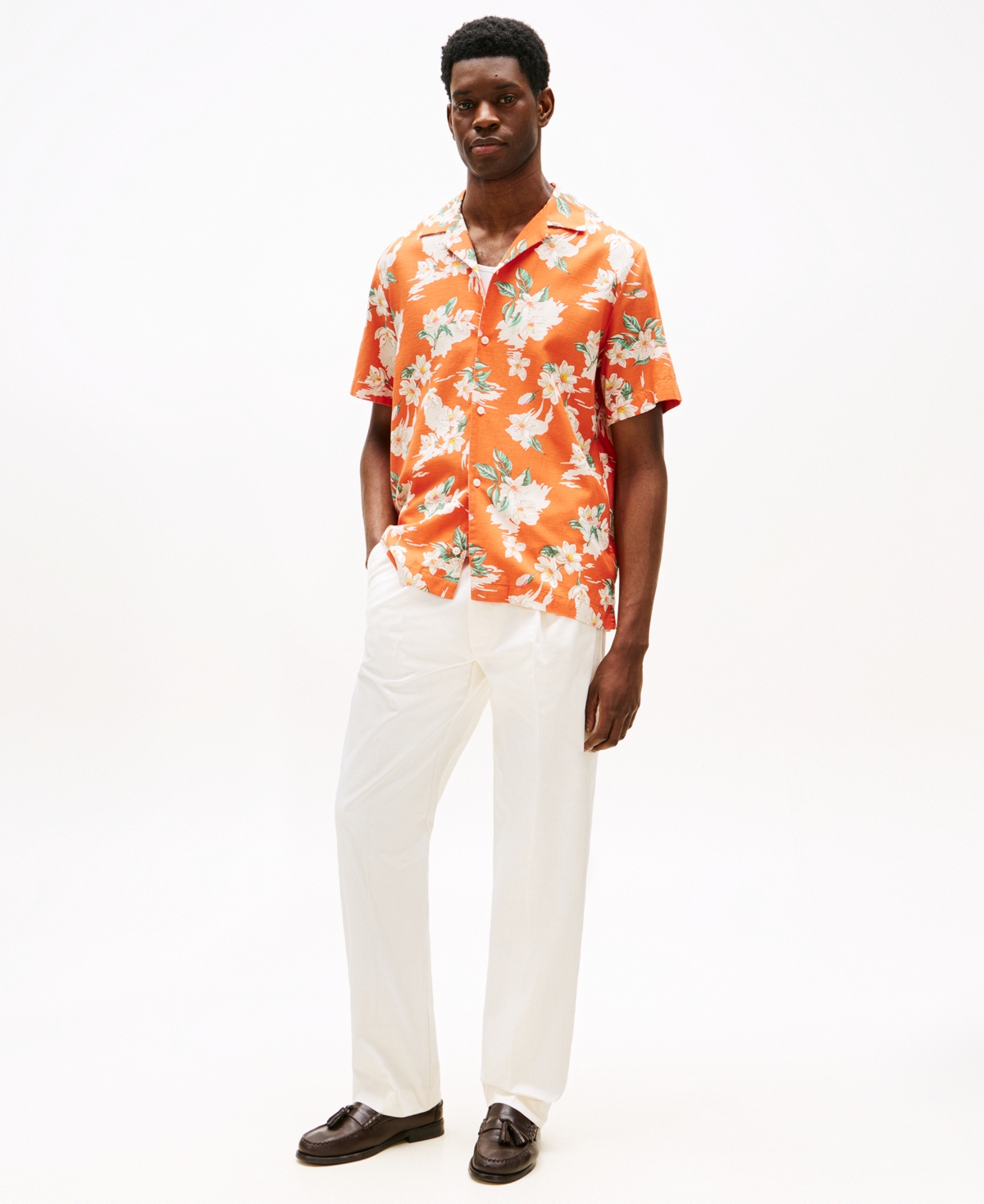 Tommy Hilfiger Regular Fit Floral Print Camp Shirt