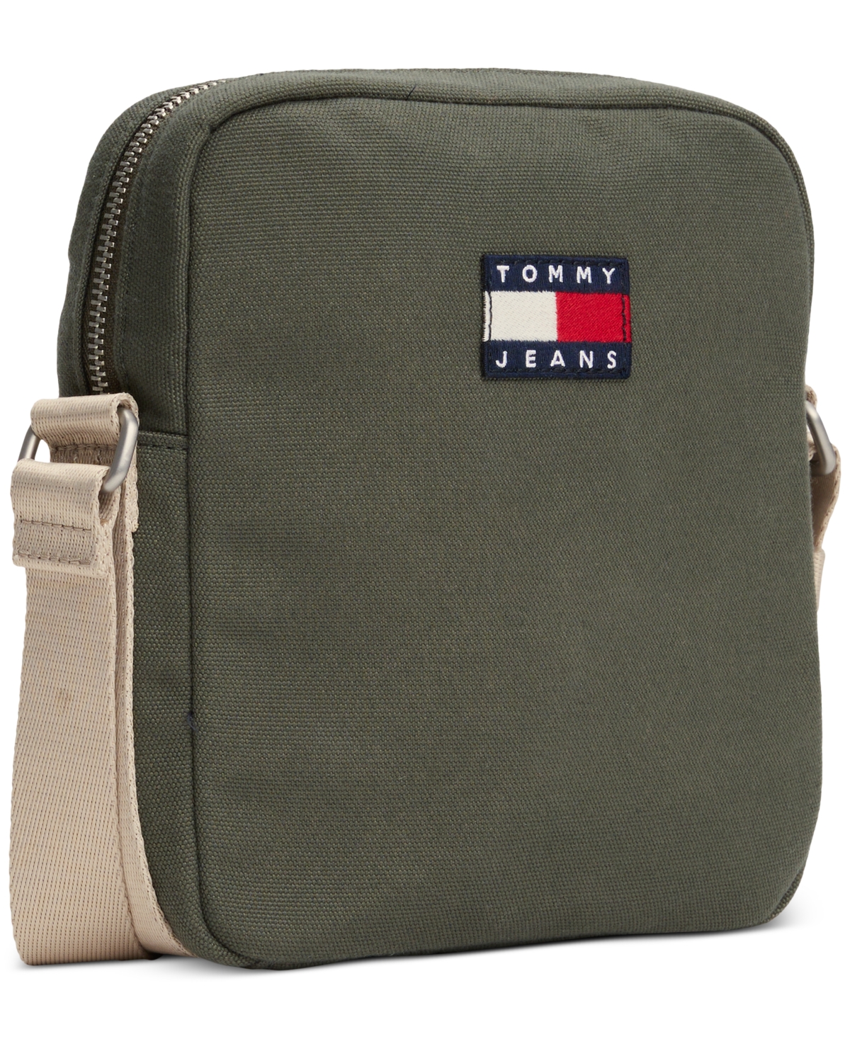 Tommy Hilfiger Men's Tommy Jeans Retro Reporter Bag In Pewter Green