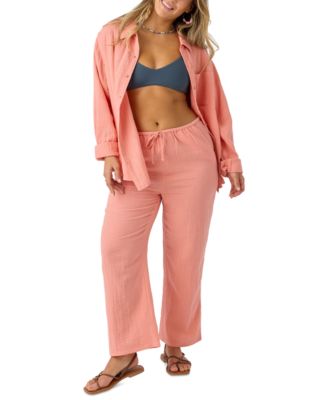 O'Neill - Juniors' Brenda Pull-On Cotton Crinkle Pants