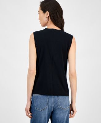 Women's Embellished-Neckline Cotton Tank Top, Exclusively at Macy's