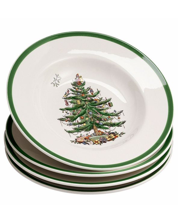 Spode Christmas Tree Dinnerware Rim Soup Bowl, Set of 4 & Reviews