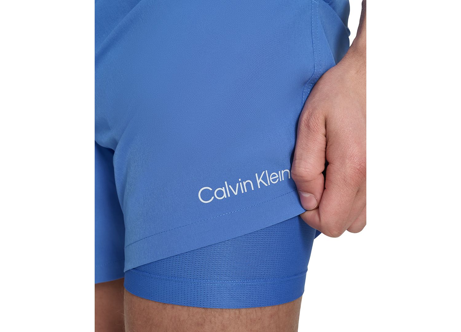 Men's Logo Elastic Waist Modern Euro 5" Volley Swim Trunks