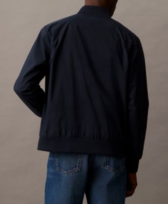 Men's Logo-Print Matte Bomber Jacket