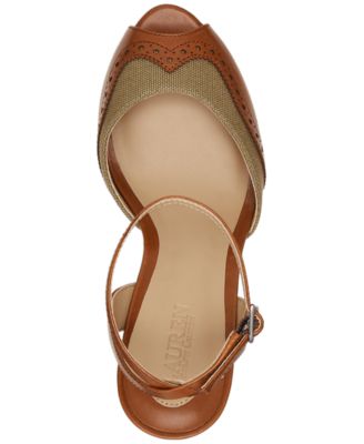 Lauren Ralph Lauren Women's Kyla Wingtip Dress Sandals - Macy's