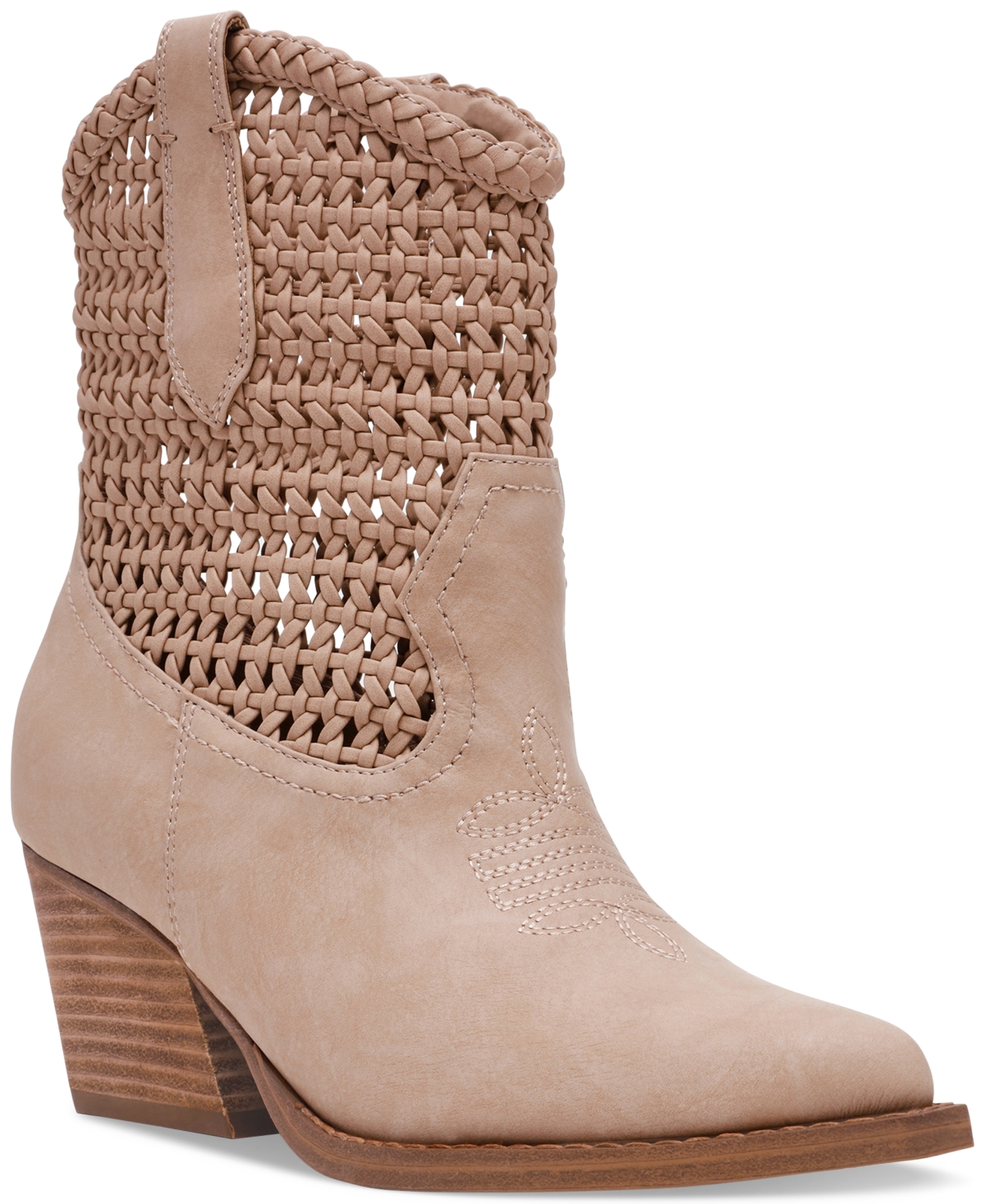 Dv Dolce Vita Women's Alessia Woven Pull-on Cowboy Western Booties In Sand