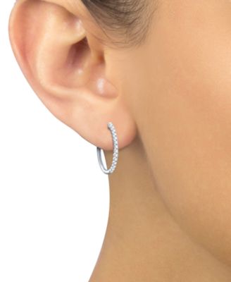 Diamond Hoop Earring (3/4 ct.tw.) in 10k White Gold or 10k Yellow Gold